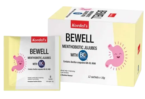KORDEL BEWELL MENTHOBIOTIC JUJUBES WITH BC30 16G (12x8'S)*