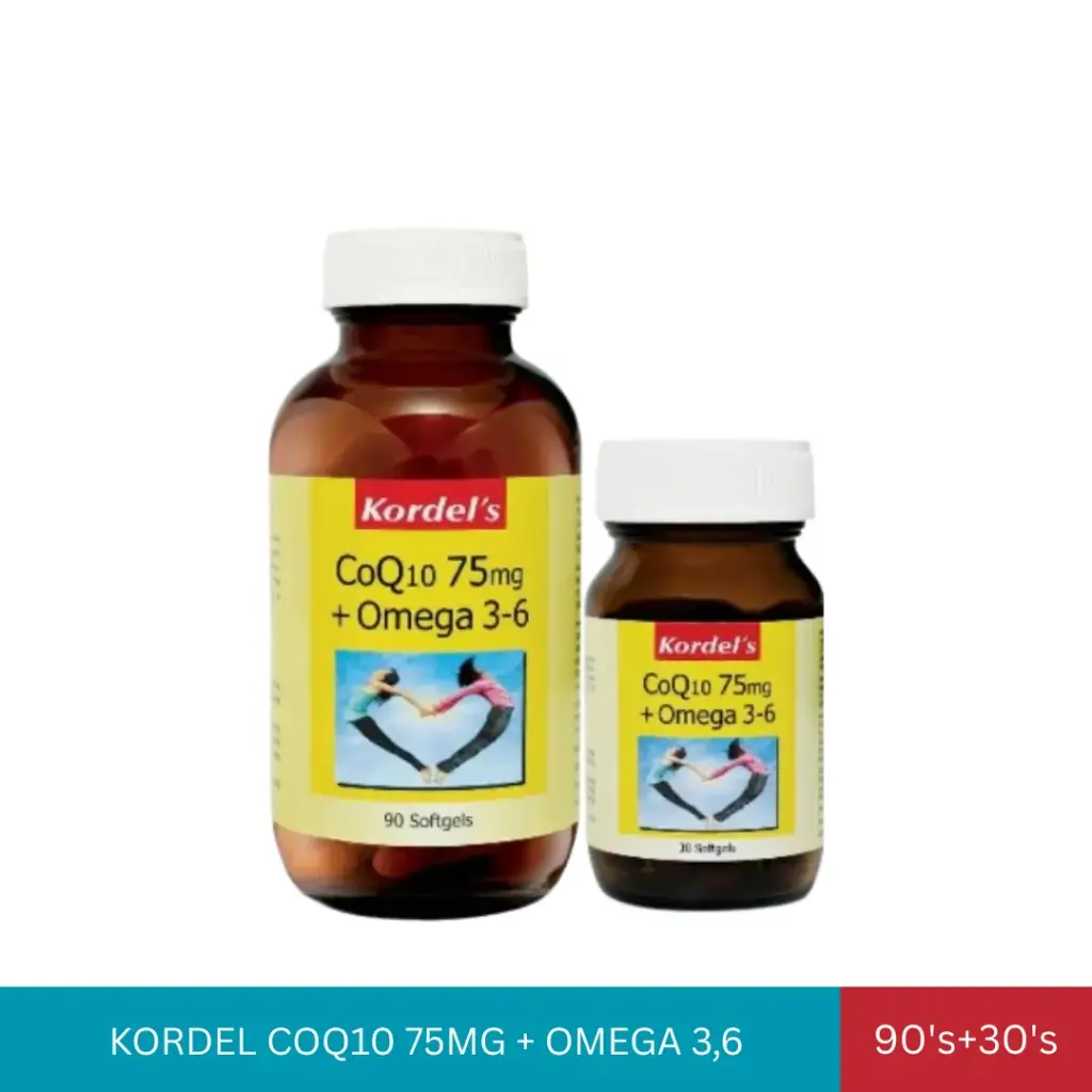 KORDEL COQ10 75MG + OMEGA 3,6 (90+30'S)#