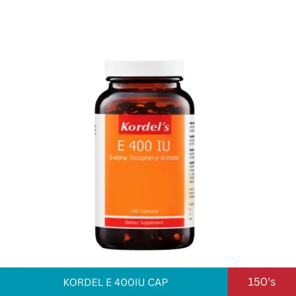 KORDEL E 400IU CAP (150'S)*