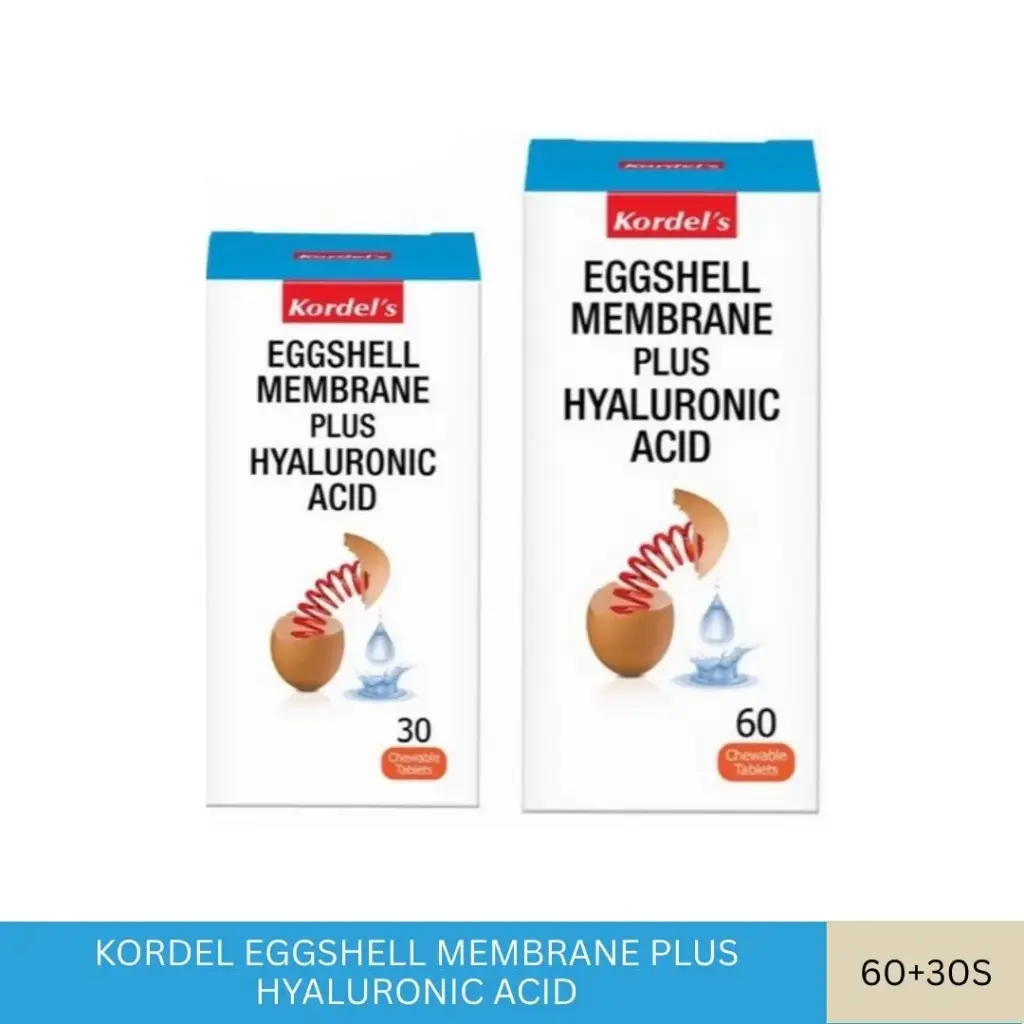 KORDEL EGGSHELL MEMBRANE PLUS HYALURONIC ACID (60+30'S)