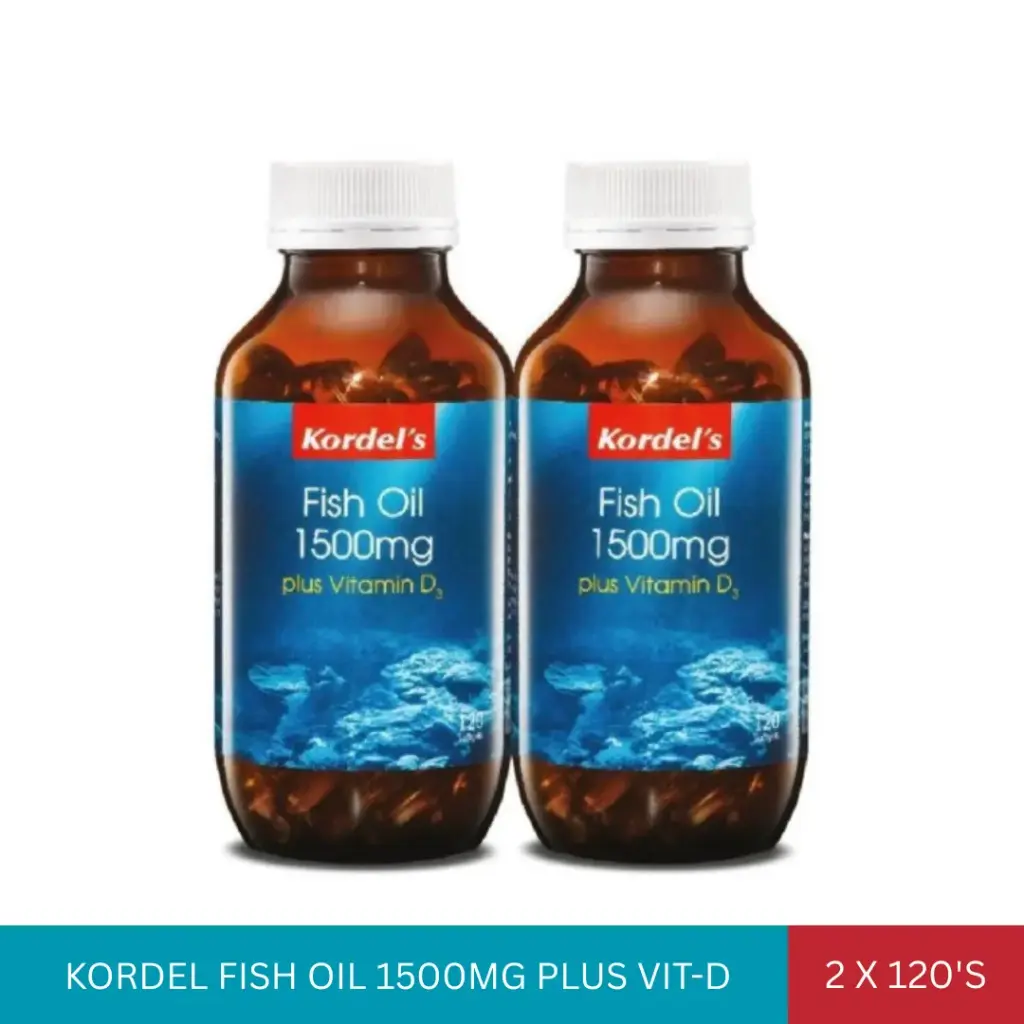 KORDEL FISH OIL 1500MG PLUS VIT-D (2x120'S)
