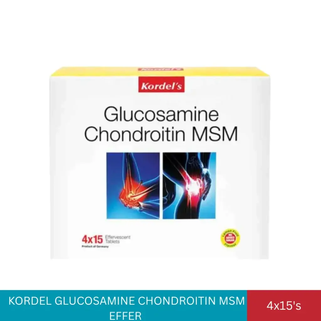 KORDEL GLUCOSAMINE CHONDROITIN MSM EFFER (4x15'S)*