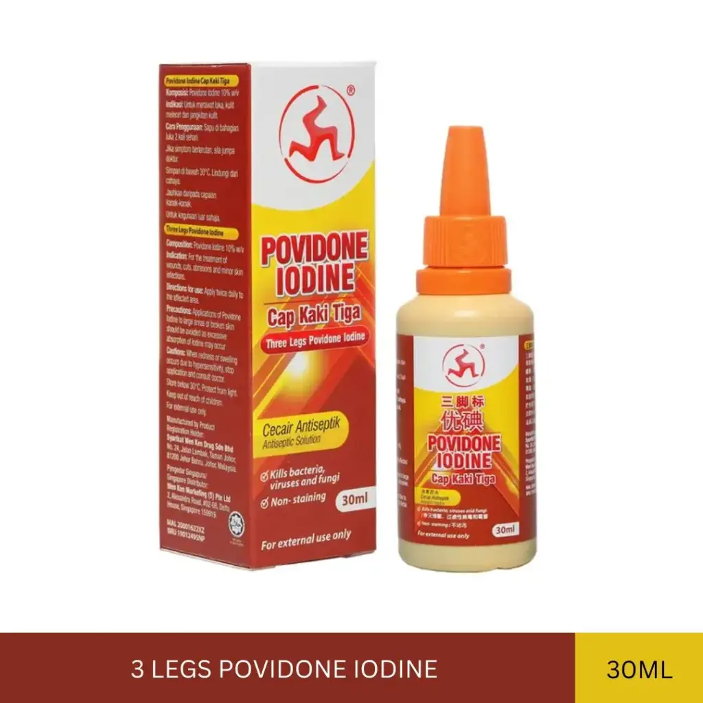 3 LEGS POVIDONE IODINE (30ML)