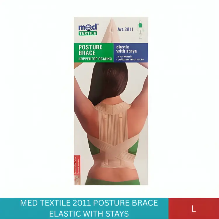 MED TEXTILE 2011 POSTURE BRACE ELASTIC WITH STAYS (L) (1'S)