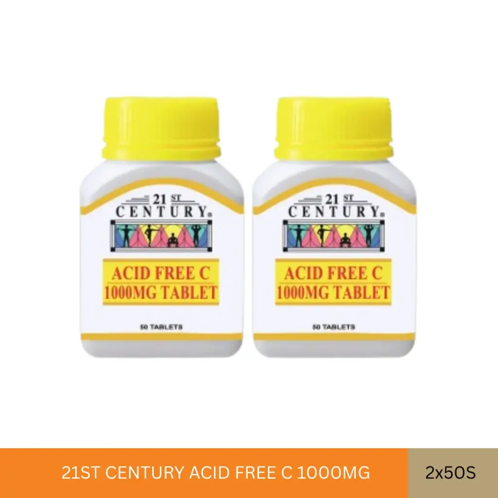 21ST CENTURY ACID FREE C 1000MG (2x50'S)