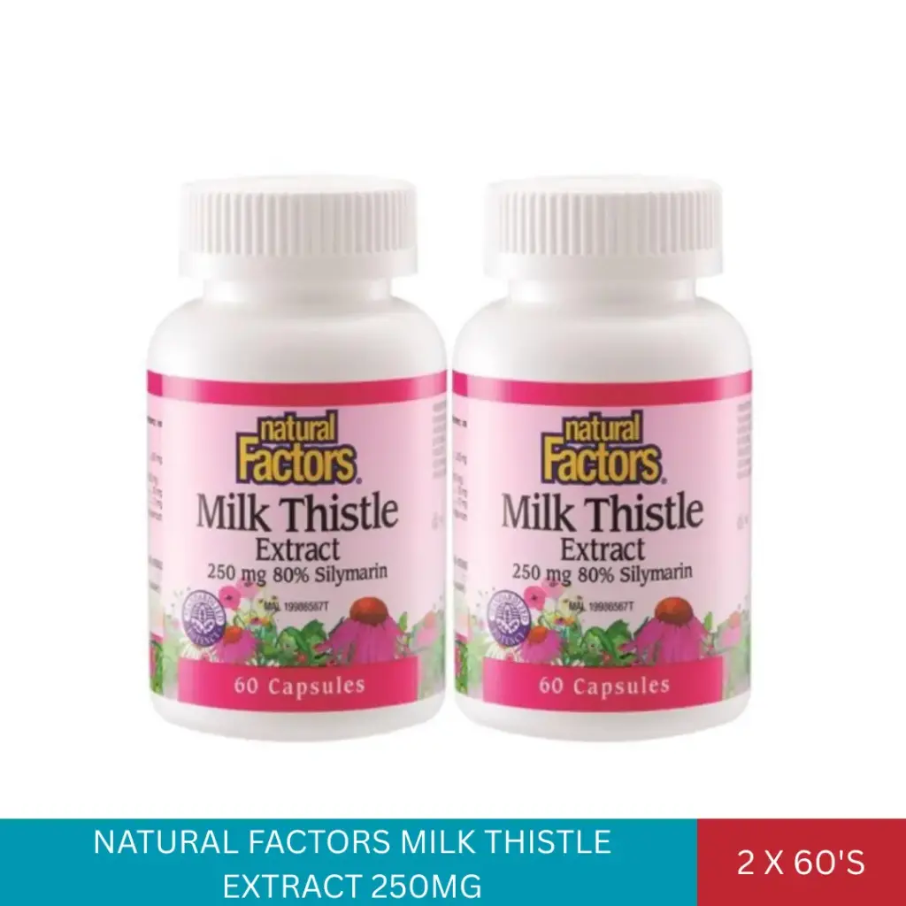 NATURAL FACTORS MILK THISTLE EXTRACT 250MG (2X60'S)*