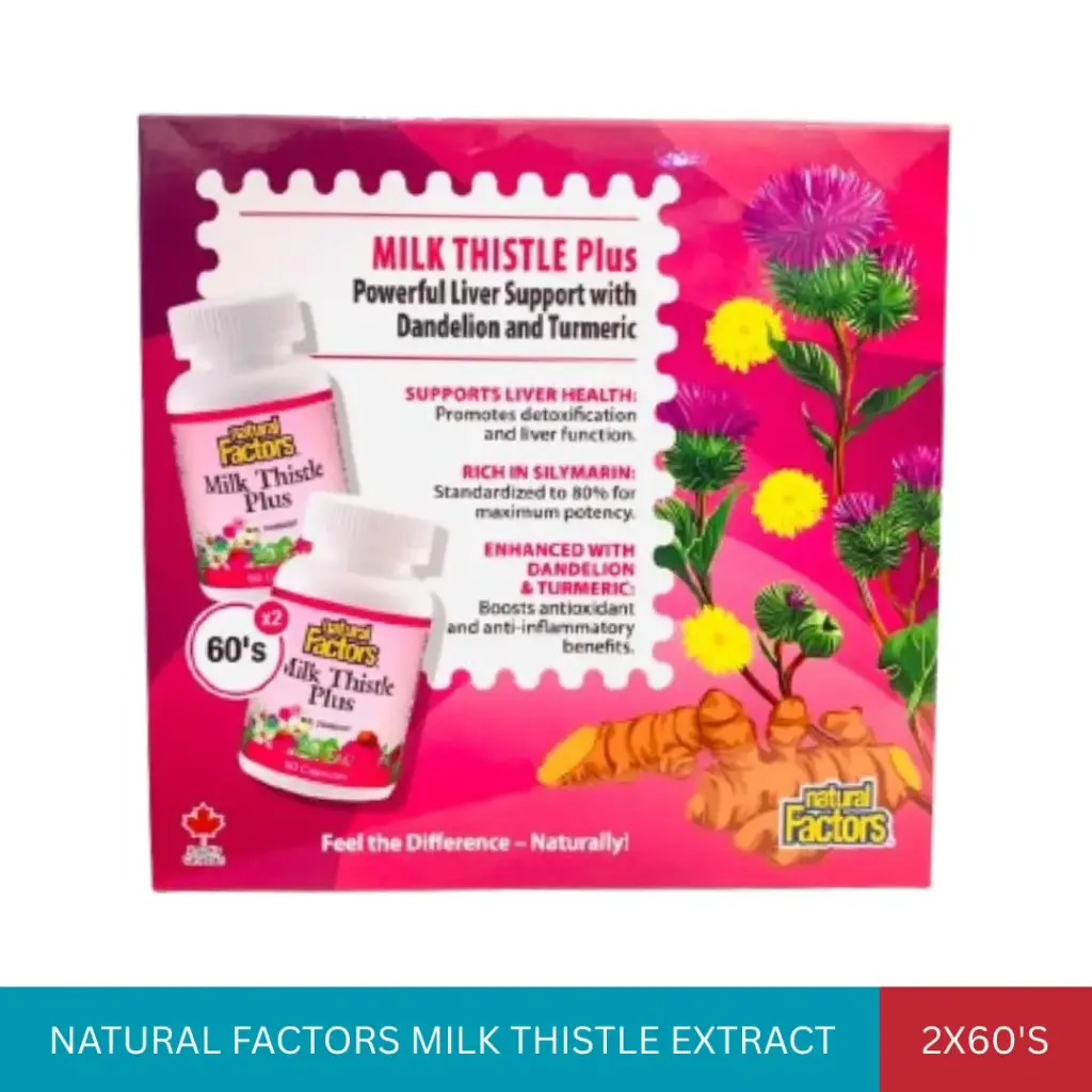 NATURAL FACTORS MILK THISTLE EXTRACT 250MG (2X60'S)*