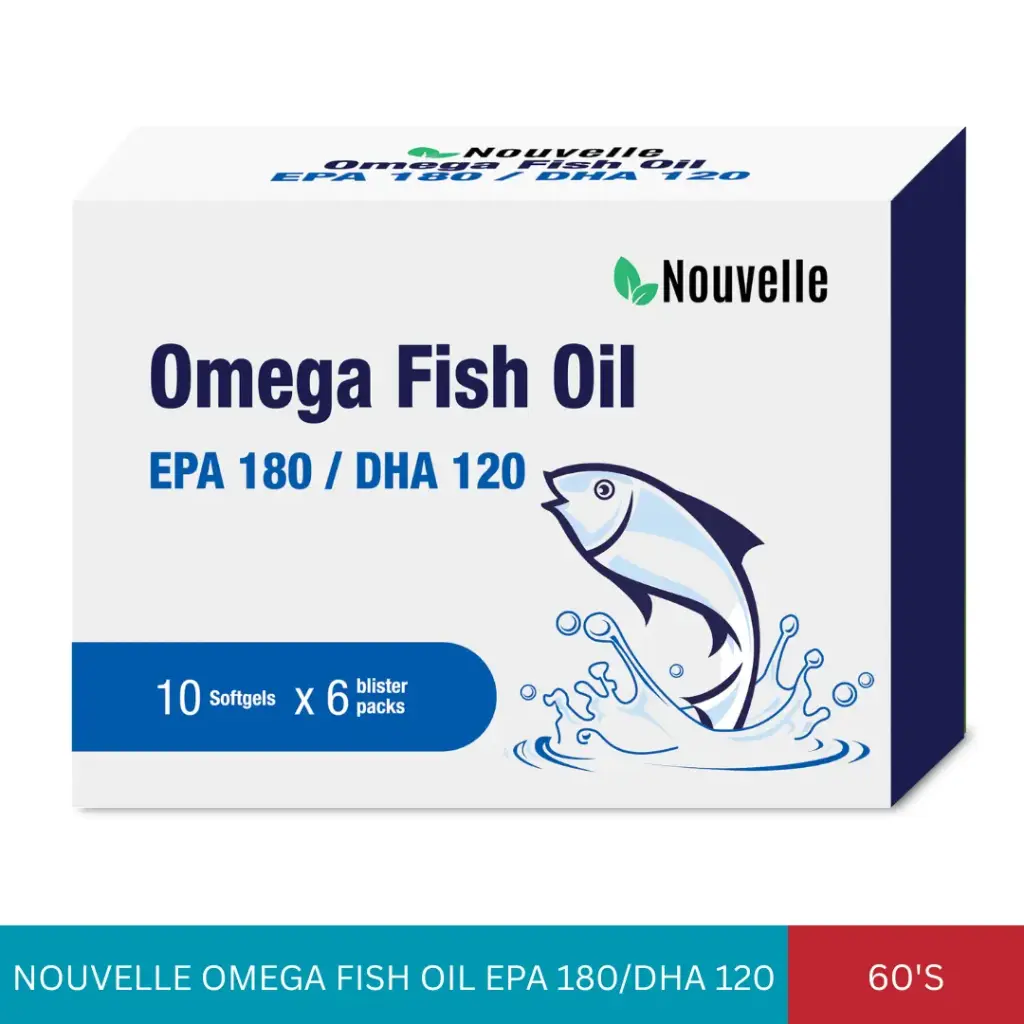 NOUVELLE OMEGA FISH OIL EPA 180/DHA 120 (60'S)#