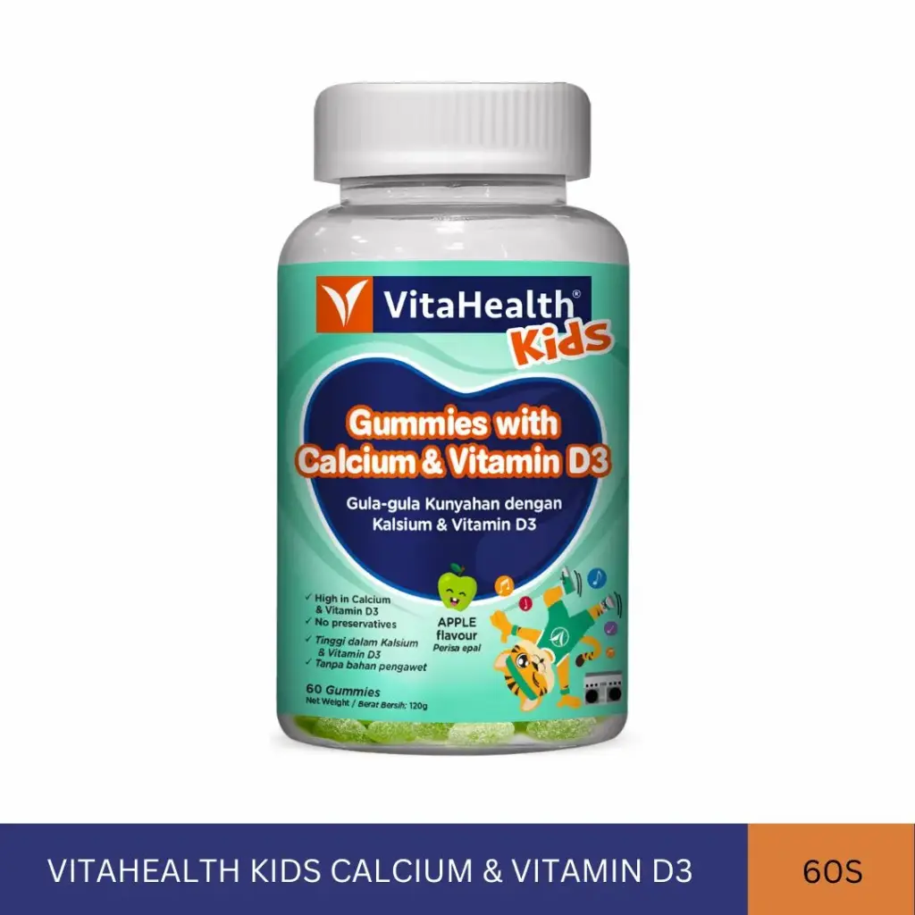 VITAHEALTH KIDS CALCIUM & VITAMIN D3 GUMMIES (60'S)