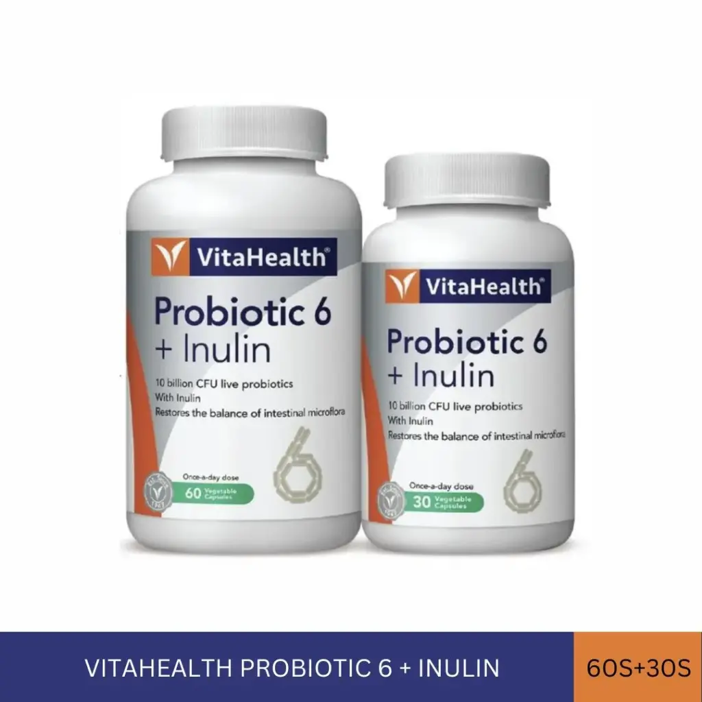 VITAHEALTH PROBIOTIC 6 + INULIN (60'S+30'S)