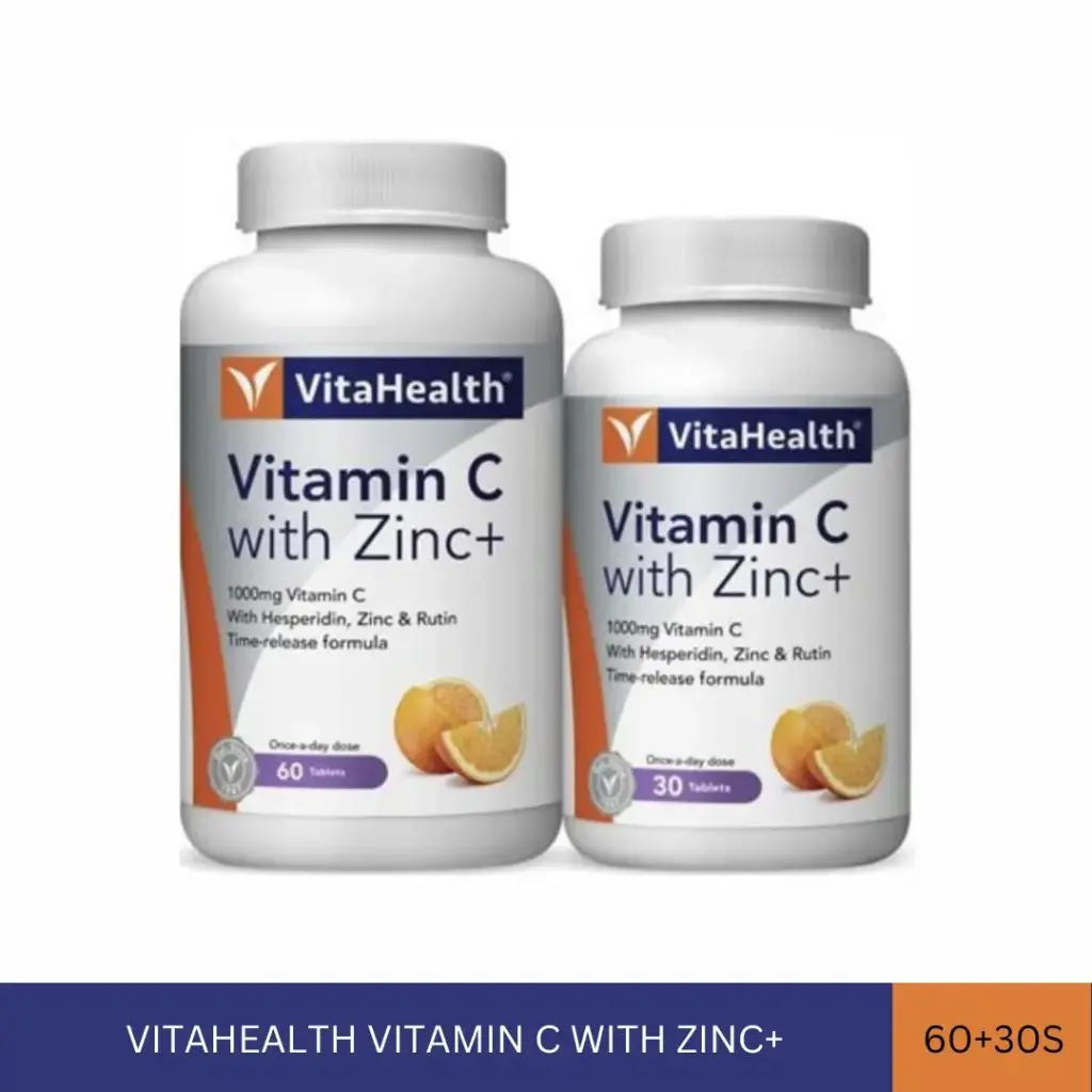VITAHEALTH VITAMIN C WITH ZINC+ (60'S+30'S)