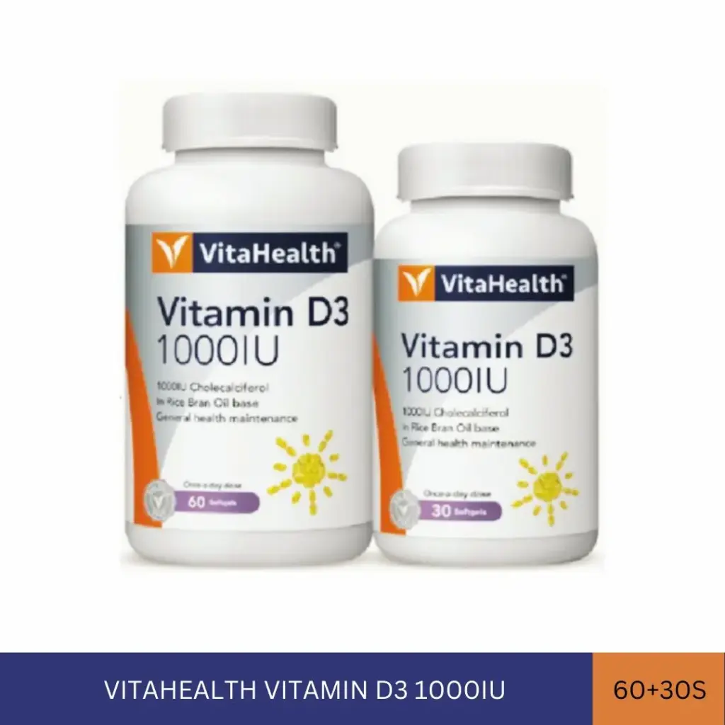 VITAHEALTH VITAMIN D3 1000IU(60'S+30'S)