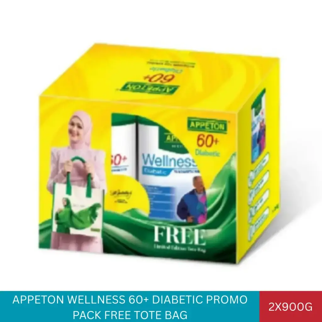 APPETON WELLNESS 60+ DIABETIC PROMO PACK FREE TOTE BAG (2X900G)