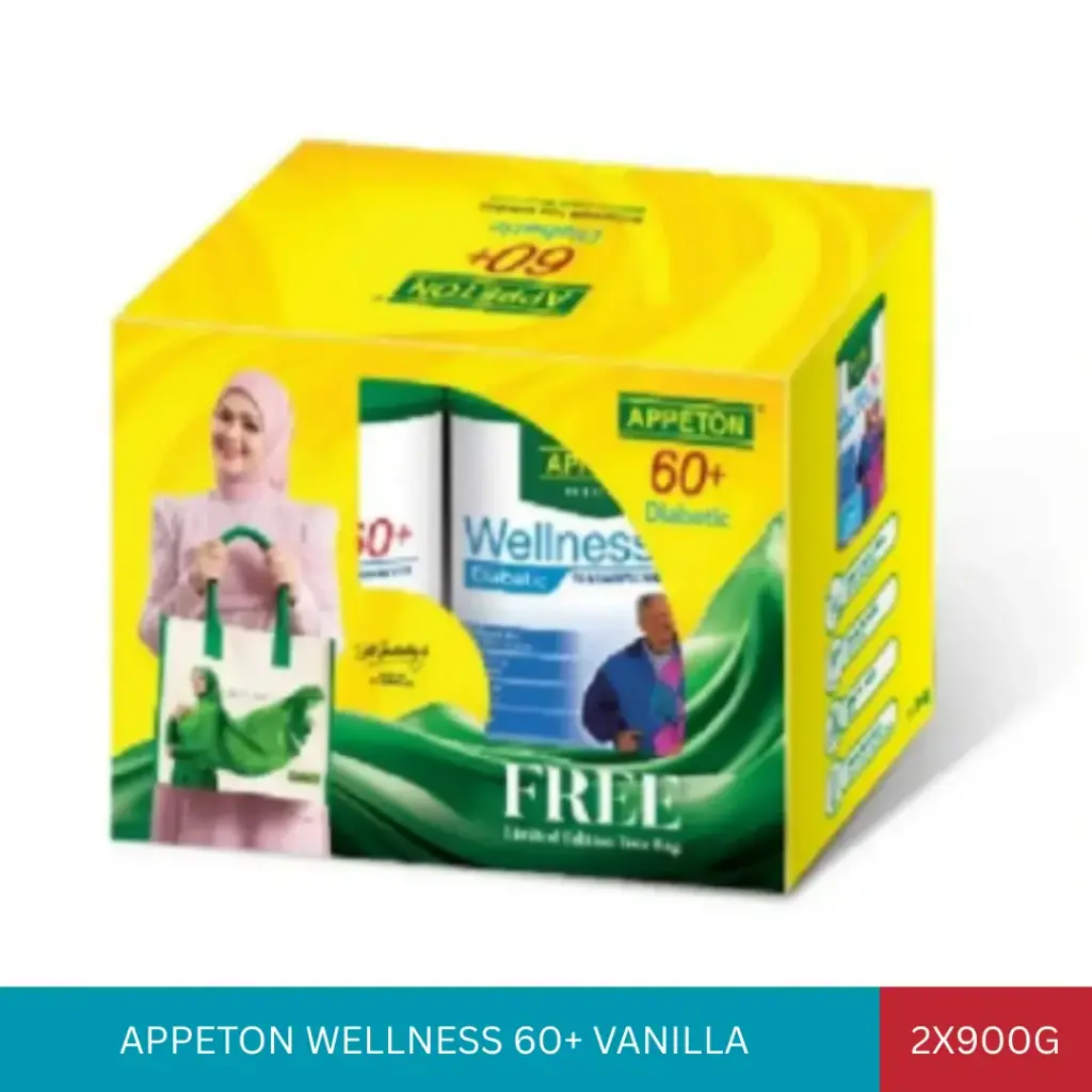 APPETON WELLNESS 60+ VANILLA PROMO PACK FREE TOTE BAG (2X900G)