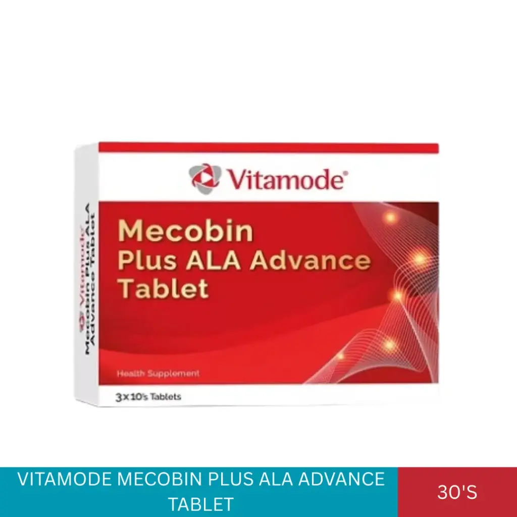 VITAMODE MECOBIN PLUS ALA ADVANCE TABLET (3X10'S) BOX*