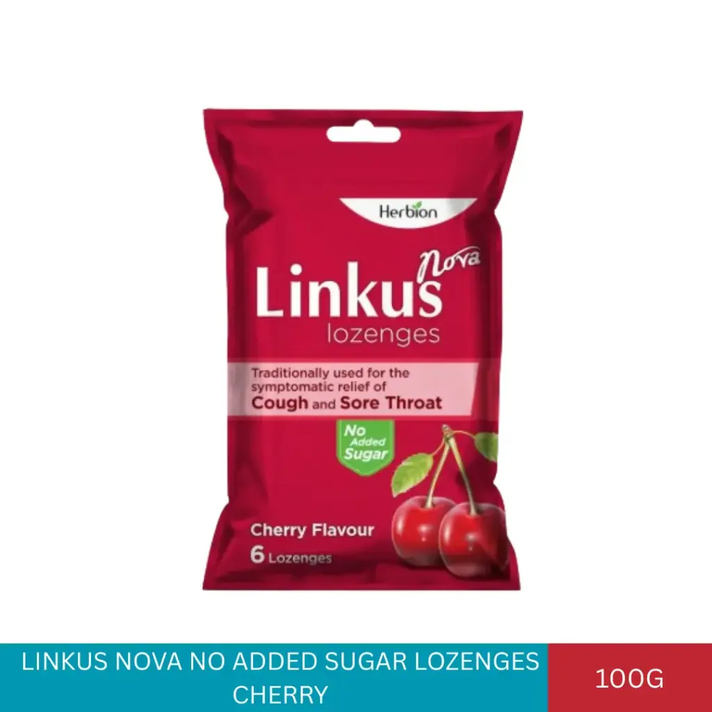 LINKUS NOVA NO ADDED SUGAR LOZENGES CHERRY (6'S)#