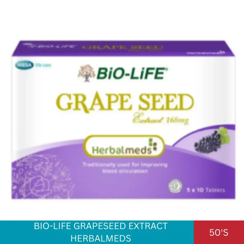 BL GRAPE SEED EXTRACT HERBALMEDS (50'S)