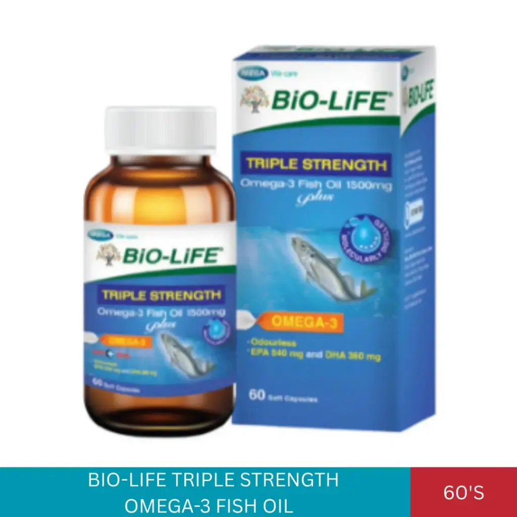 BL TRIPLE STRENGTH OMEGA-3 FISH OIL 1500MG (60'S)