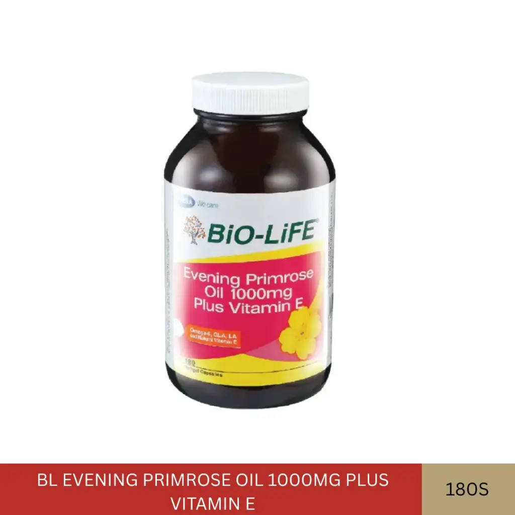 BL EVENING PRIMROSE OIL 1000MG PLUS VITAMIN E (180'S)
