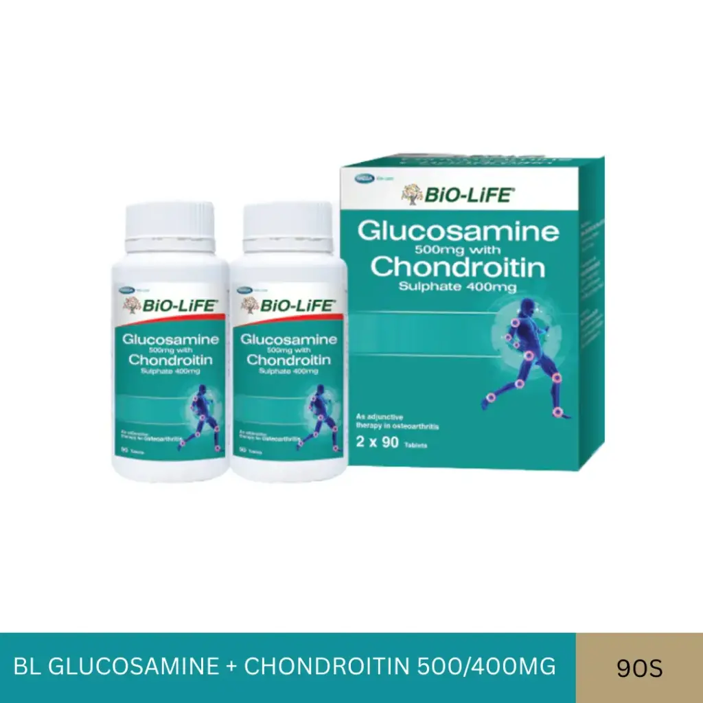 BL GLUCOSAMINE + CHONDROITIN 500/400MG (90'S)
