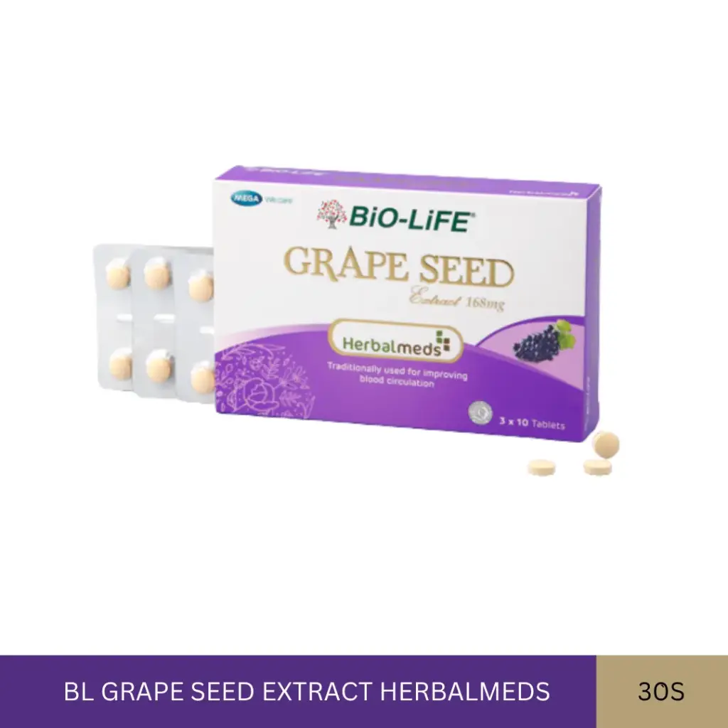 BL GRAPE SEED EXTRACT HERBALMEDS (30'S)