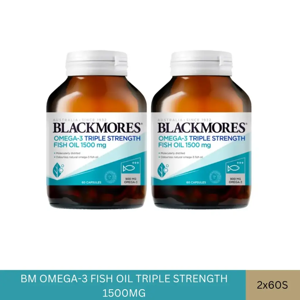 BM OMEGA-3 FISH OIL TRIPLE STRENGTH 1500MG (2x60'S)