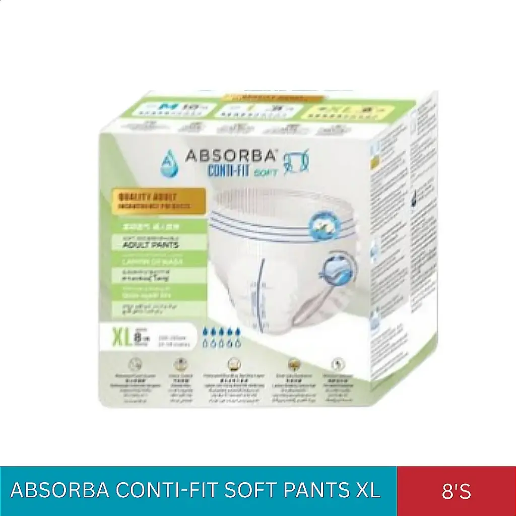 ABSORBA CONTI-FIT SOFT PANTS XL (8'S)#