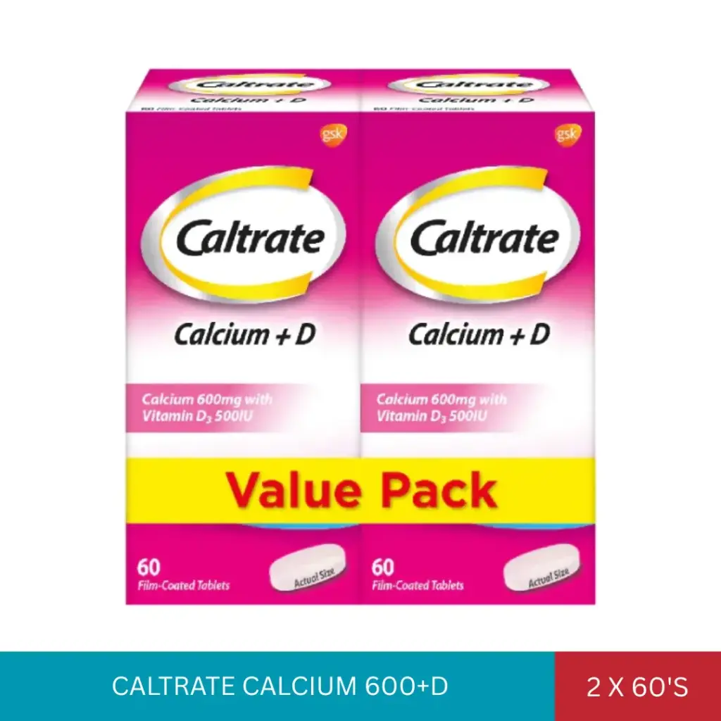 CALTRATE CALCIUM 600+D (2x60'S)*