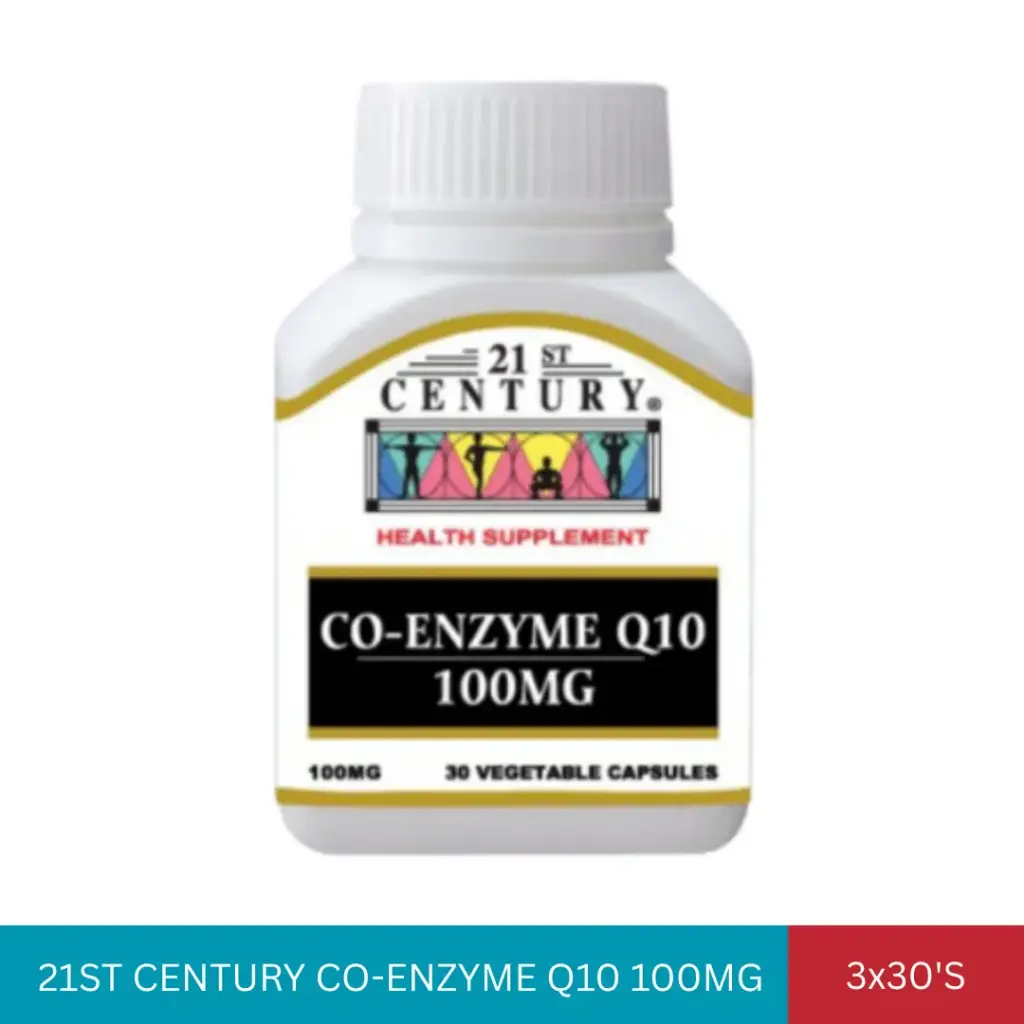 21ST CENTURY CO-ENZYME Q10 100MG (3x30'S)*