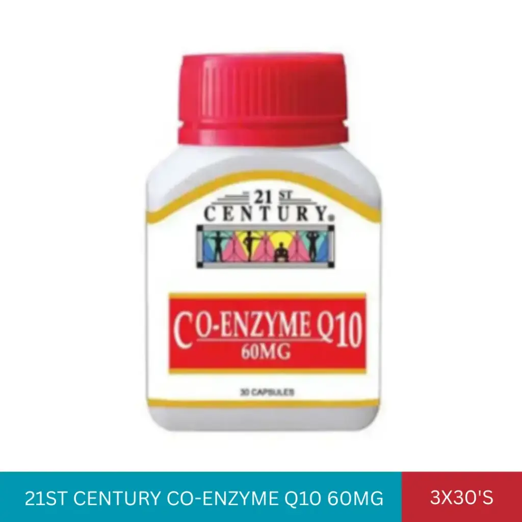 21ST CENTURY CO-ENZYME Q10 60MG (3X30'S)*
