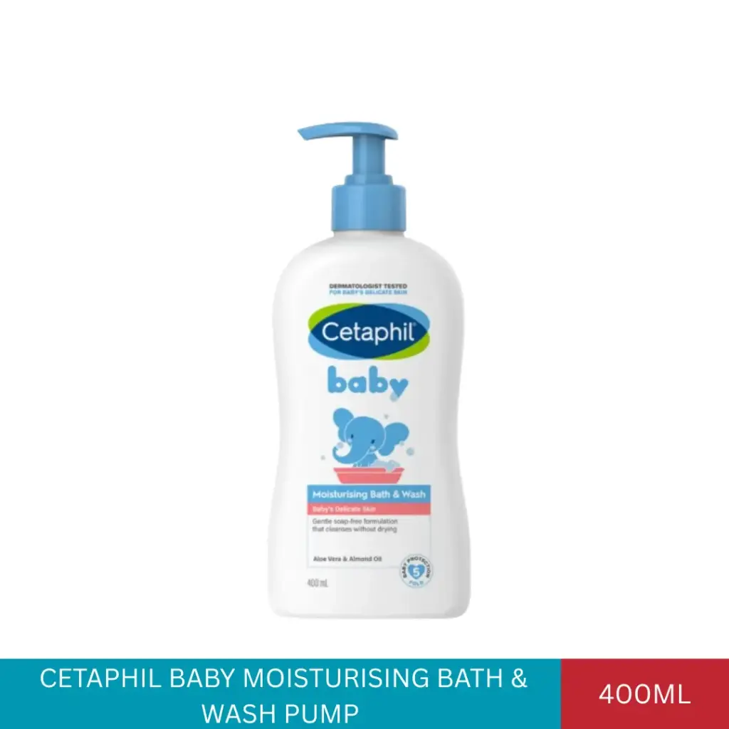 CETAPHIL BABY MOISTURISING BATH & WASH PUMP (400ML)#
