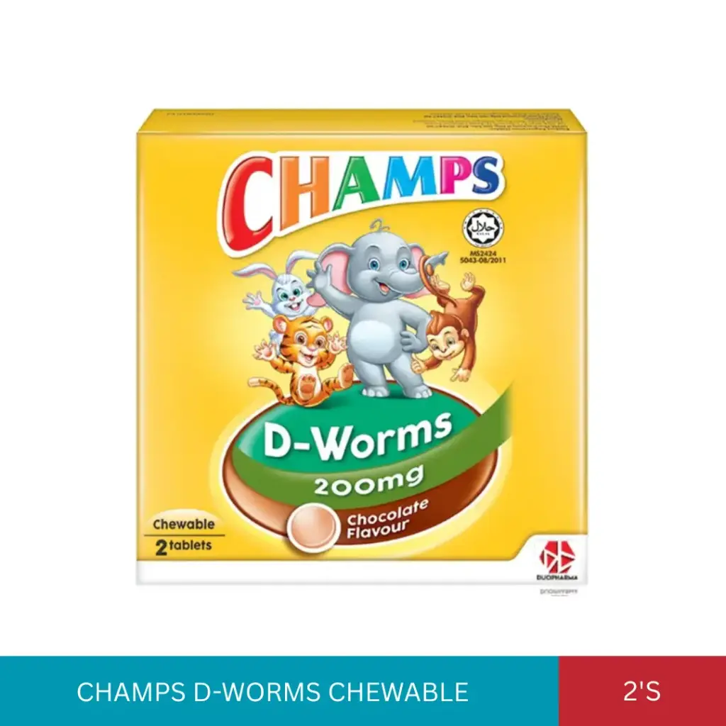 CHAMPS D-WORMS CHEWABLE (2'S)*