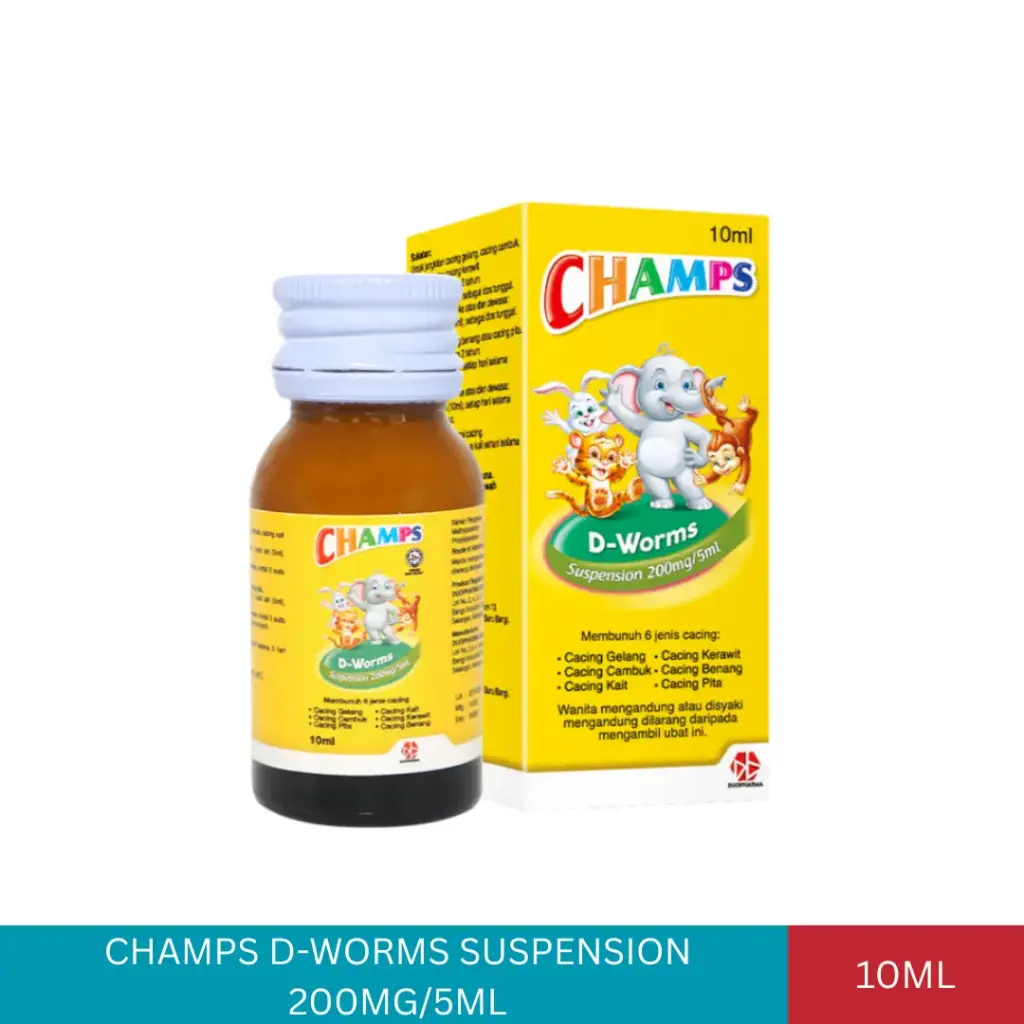 CHAMPS D-WORMS SUSPENSION 200MG/5ML (10ML)#