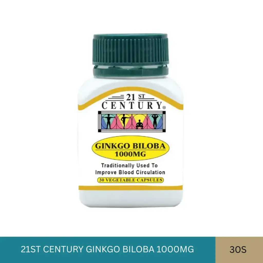 21ST CENTURY GINKGO BILOBA 1000MG (30'S)