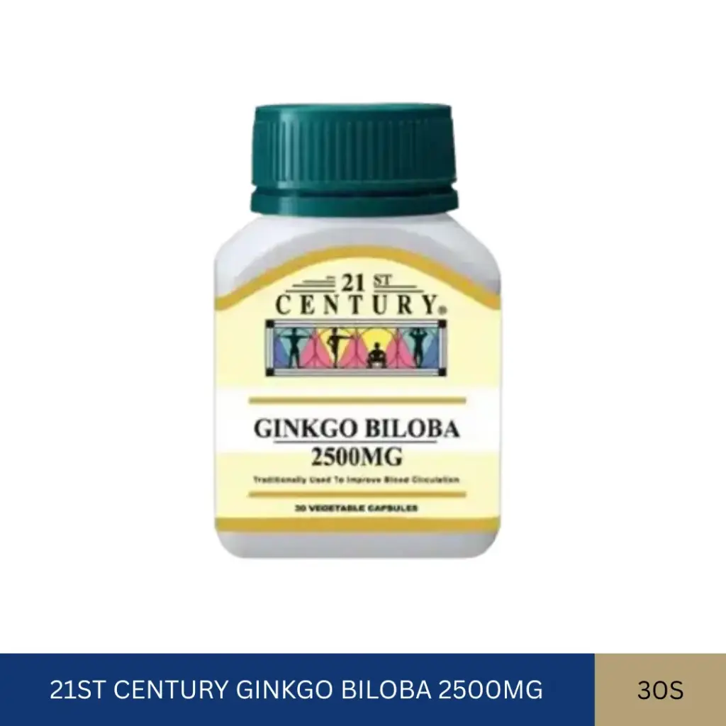 21ST CENTURY GINKGO BILOBA 2500MG (30'S)