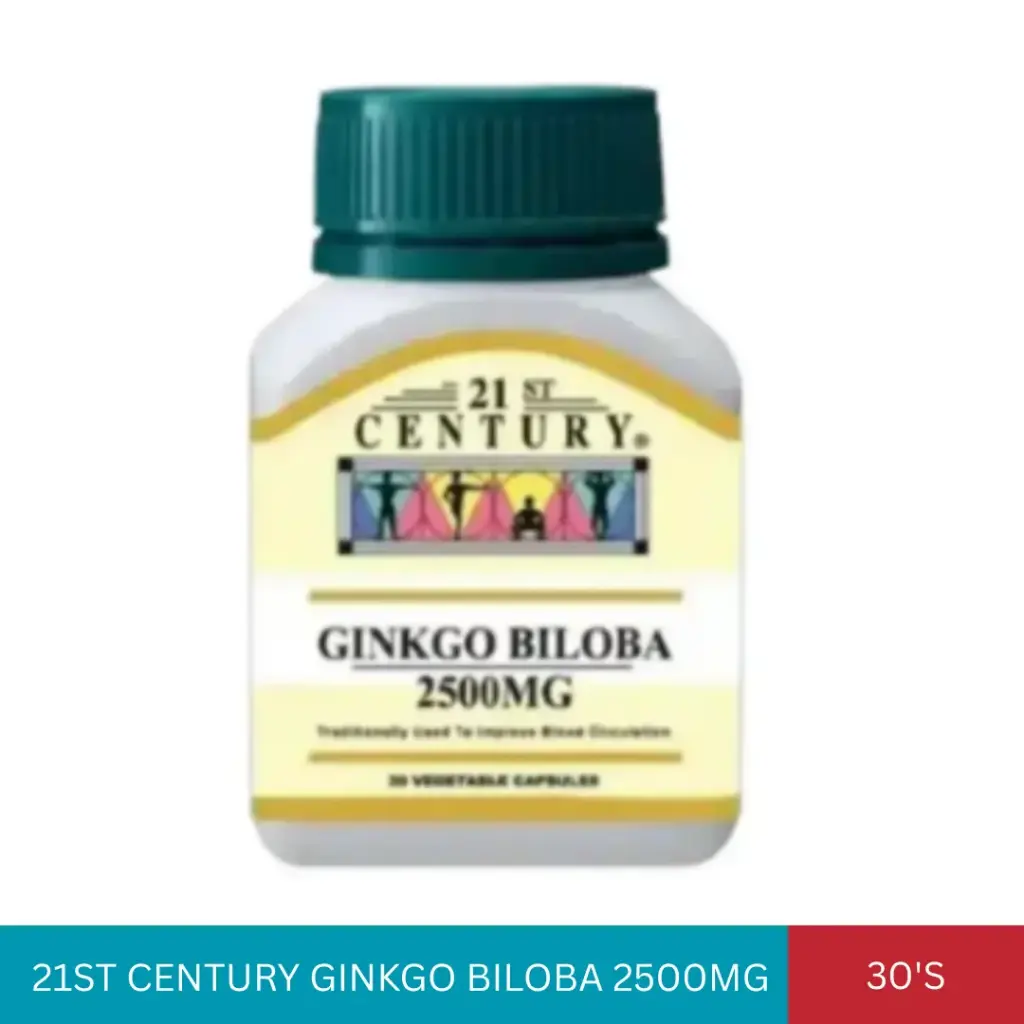 21ST CENTURY GINKGO BILOBA 2500MG (30'S)