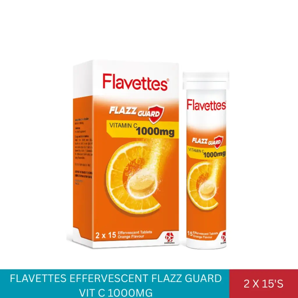 FLAVETTES EFFERVESCENT FLAZZ GUARD VIT C 1000MG (2x15'S)#