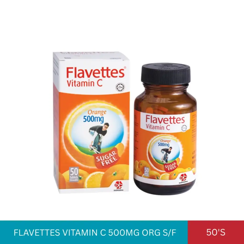 FLAVETTES VITAMIN C 500MG ORG S/F (50'S)#