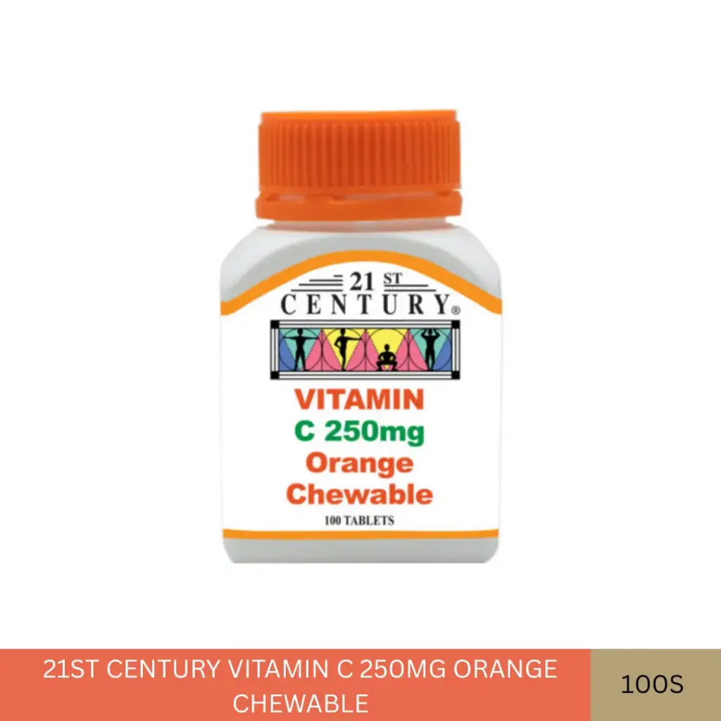 21ST CENTURY VITAMIN C 250MG ORANGE CHEWABLE (100'S)