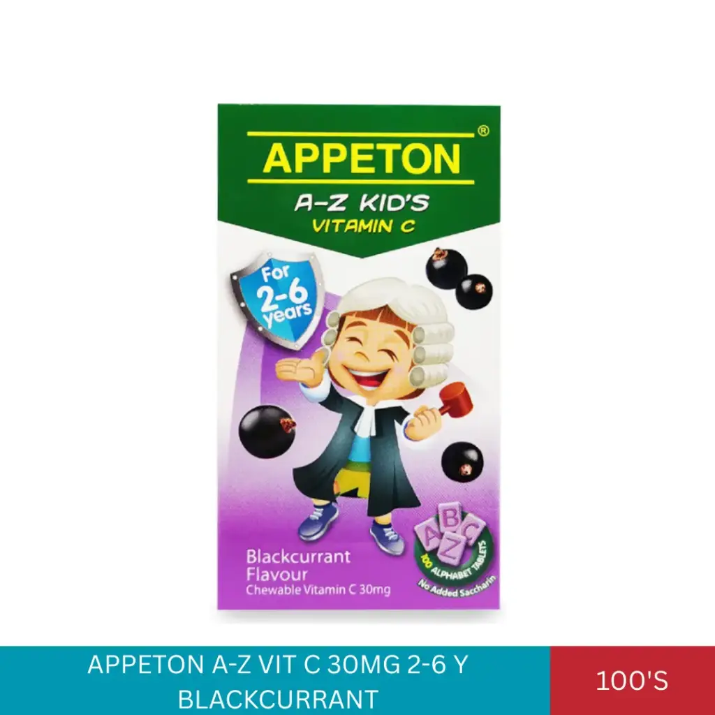 APPETON A-Z VIT C 30MG 2-6 Y BLACKCURRANT (100'S)#
