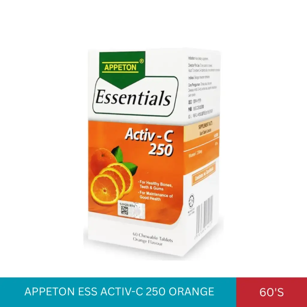 APPETON ESS ACTIV-C 250 ORANGE (60'S)