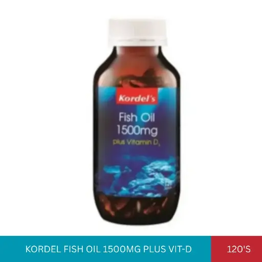 [011094] KORDEL FISH OIL 1500MG PLUS VIT-D (120'S)