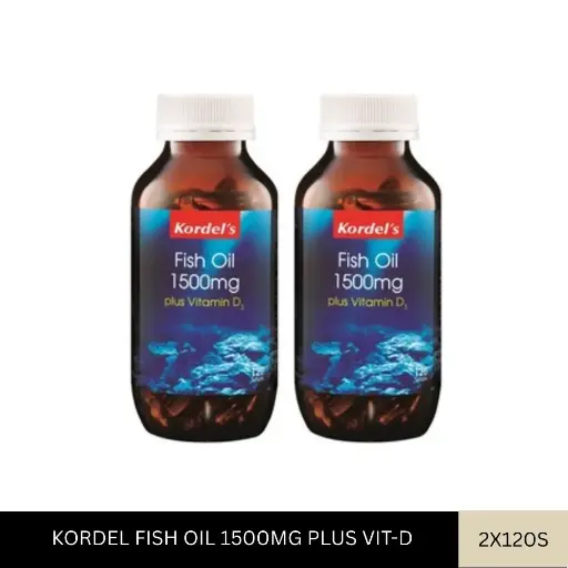 [011095] KORDEL FISH OIL 1500MG PLUS VIT-D (2x120'S)