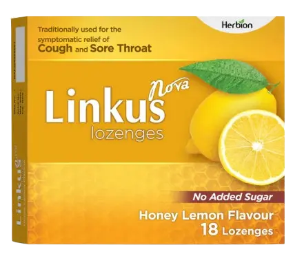 [011585] LINKUS NOVA SUGAR FREE LOZENGES HONEY LEMON (18'S)
