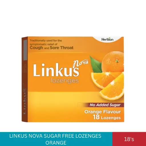 [011586] LINKUS NOVA SUGAR FREE LOZENGES ORANGE (18'S)