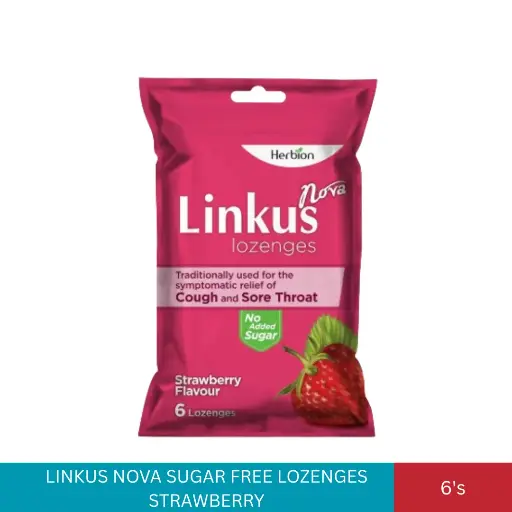 [011587] LINKUS NOVA SUGAR FREE LOZENGES STRAWBERRY (6'S)