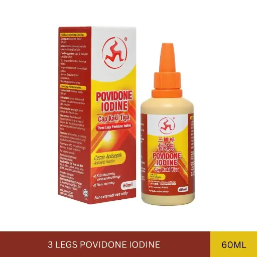 [000120] 3 LEGS POVIDONE IODINE (60ML)