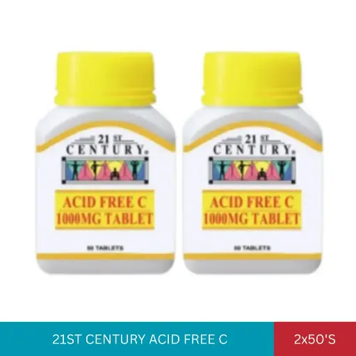 [000012] 21ST CENTURY ACID FREE C 1000MG (2x50'S)