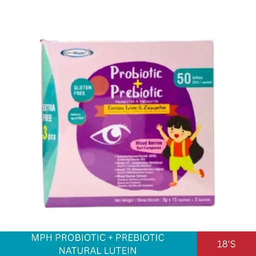 [013407] MPH PROBIOTIC & PREBIOTIC NATURAL LUTEIN (18'S/BOX)