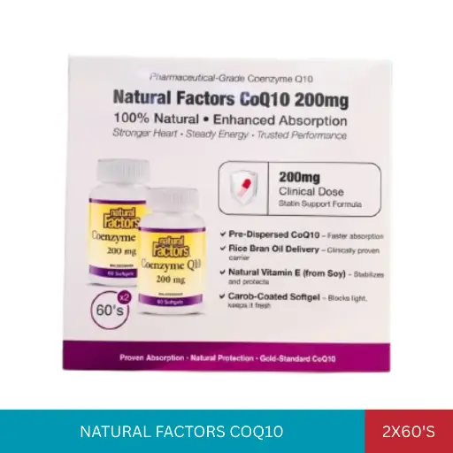 [013691] NATURAL FACTORS COQ10 200MG (2X60'S)